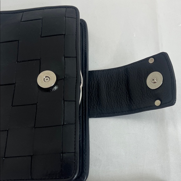 Brighton Black Leather Basket Weave Wallet - Picture 8 of 17